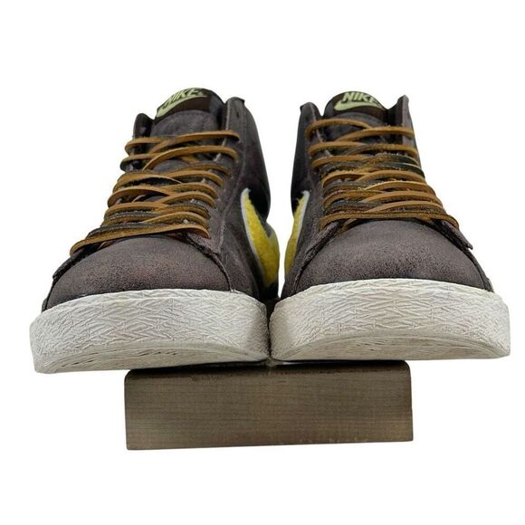 Nike Blazer High Supreme Baroque Brown/Zest Distressed Leather Sneakers Men’s Si main image 5